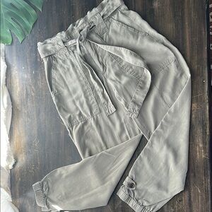 Banana Republic Olive Green Lyocell Jogger Pants, Size 0